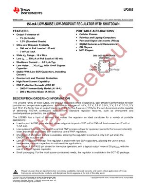 LP2985-18DBVR datasheet  